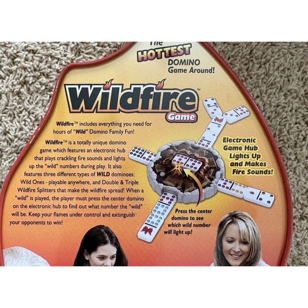 Fundex Wildfire Dominoes Game 100% Complete 2005 Tested Lights and Sounds